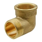 JOELHO 1" M/F 90º LATÃO ROSCADO
