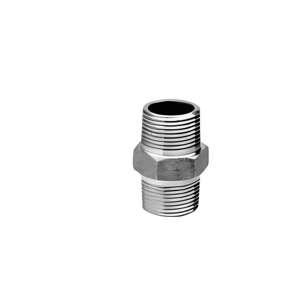 Casquilho duplo  1.1/2" Macho inóx