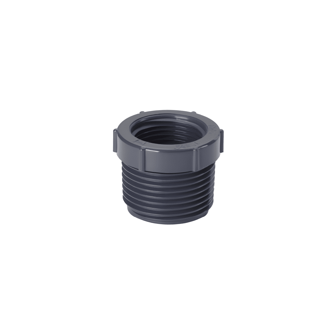 Porca redução 1.1/2"x1" macho / femea Pvc roscar