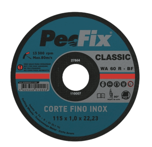 Disco Corte Fino Inóx Classic PECFIX 115x1,0