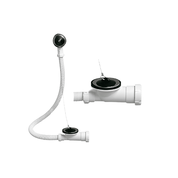 Válvula Banheira 1 ½" x 40 c/ Saída horizontal; orientável com porca Ø 40 Jimten