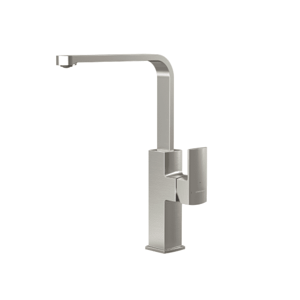 Torneira monocomando de cozinha 310mm 5l/min Alpina Square Gunmetal Escovado Aberto a Frio CLEVER