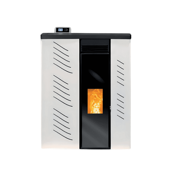 Slim Cristal Salamandra 10kw Pellets Metlor Branca