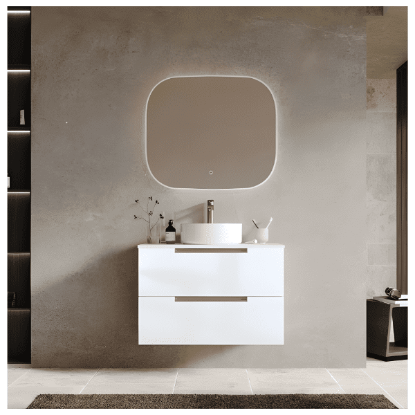 Móvel LOFTY Suspenso Branco c/ puxador Gold