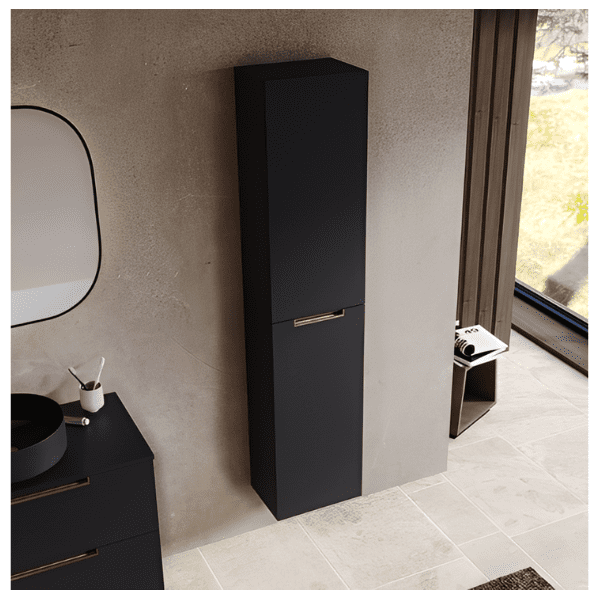 Coluna LOFTY Suspensa 35 cm Negro Mate c/ puxador Gold